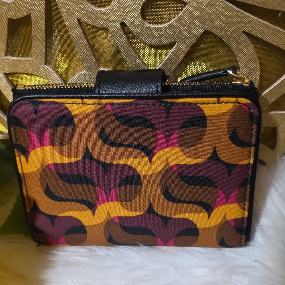 Vera Bradley Black and Brown Patterned Wallet - Picture 3 of 12